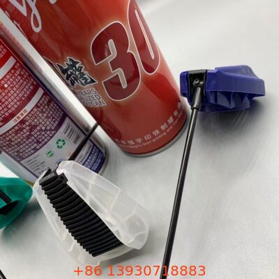 Hochleistungsfähiger klappbarer Auslöseranschluss mit undichtem Verriegelungsmechanismus, integriertem Verlängerungsrohr und doppelwirkender Sprühdüse für Aerosolpflegeprodukte