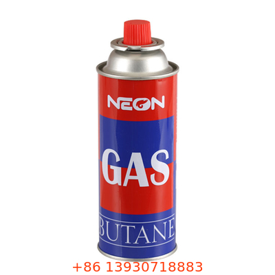 Leere gerade Wand Camping Butangas Kanister Metalldose 65 mm Durchmesser