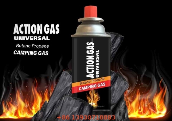 65 X 158 mm Butangasflasche für Industriezwecke mit individuell anpassbarem Logo