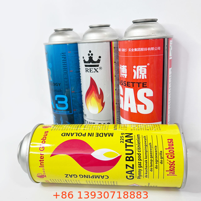 Zusätzliche Art der Propan-Brennstoff-Dosen-Butan-Gasflasche-65*158 Millimeter