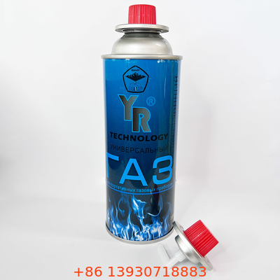 0.20mm starke Tin Empty 227g Butan-Gas-Patronen-kampierende Butan-Gas-Flasche