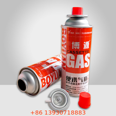 Durchmessers 65mm kampierender Butan-Ofen-Kanister der Butan-Gasflasche-400ml