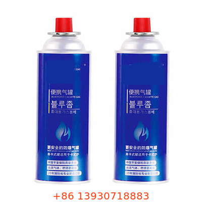 Nachfüllbares kampierendes Gewicht der Grill-Gas-Flaschen-400ml der Kapazitäts-65mm des Durchmesser-220g