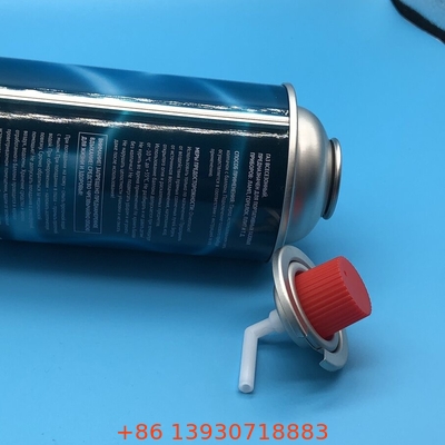 Schwarzer Griff Blauer Flammengaskocher für Blech und PP-Material