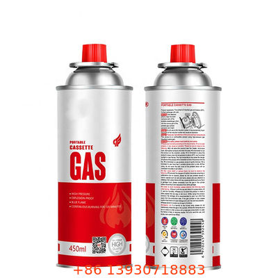 Butangas-Kocher-Aerosolventil mit roter Schutzkappe und Präzisions-Durchflussregelknopf