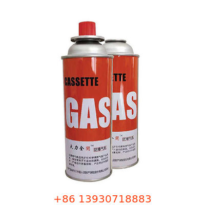 Butangas-Kocher-Aerosolventil mit roter Schutzkappe und Präzisions-Durchflussregelknopf