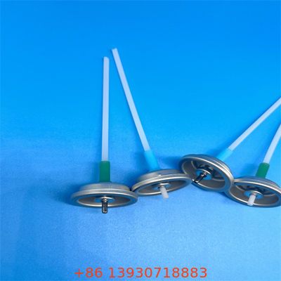 Metall-Silber-Aluminium-Aerosolventil-Knopf-Aktor kostenlose Proben