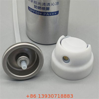 Sonnenschutzmittel-Aerosolventil für kosmetische Sprühanwendung – Hautpflege-Verpackungslösung mit Betätiger – kontinuierlicher Nebel-Spender für UV-Schutz