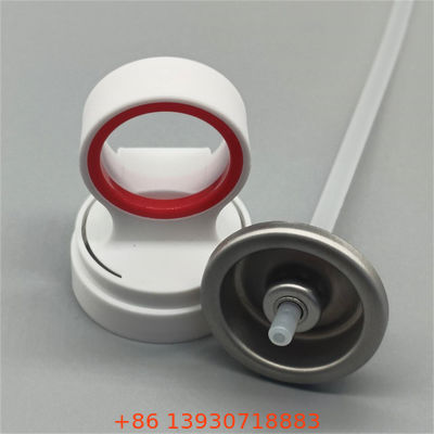 Sonnencreme-Nebelventil mit Aktor für Hautpflege-Sprayflaschen. Feine Nebeldüse für kosmetische Verpackungen und UV-Schutz