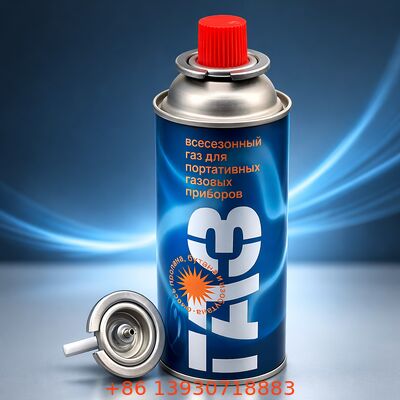 Ein Zentimeter Butangasventil aus Blech mit undichtem Aerosolventil für tragbare Öfen