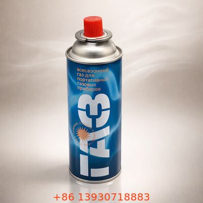Ein Zentimeter Butangasventil aus Blech mit undichtem Aerosolventil für tragbare Öfen