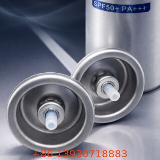 Sonnenschutz-Pumpventil mit kontrollierter Abgabe, Zinnblech- und Kunststoffkonstruktion für verschiedene Lotionformulierungen