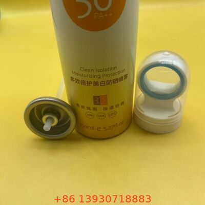 Sonnencreme Spray Aerosolventil mit 360-Grad-Betrieb, undichtem Siegel und verstopfungsbeständiger Düse für SPF- und UV-Schutz