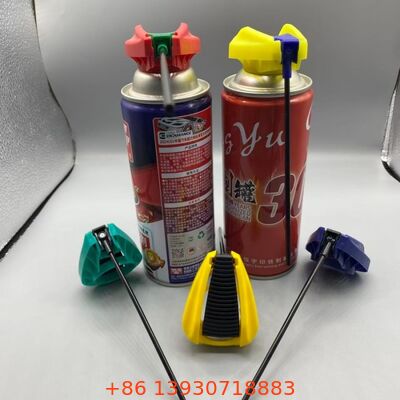 Hochleistungsfähiger klappbarer Auslöseranschluss mit undichtem Verriegelungsmechanismus, integriertem Verlängerungsrohr und doppelwirkender Sprühdüse für Aerosolpflegeprodukte
