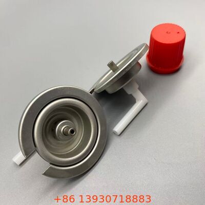 Ein Zentimeter Butangasventil aus Blech mit undichtem Aerosolventil für Außenöfen
