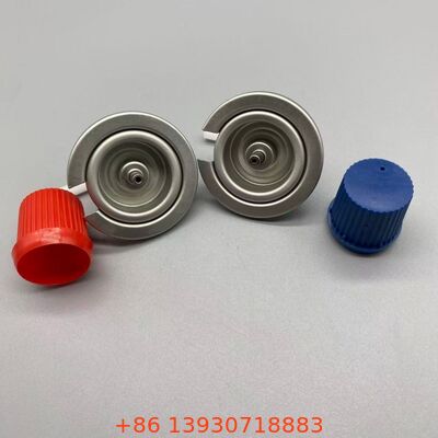 Ein Zentimeter Butangasventil aus Blech mit undichtem Aerosolventil für Außenöfen